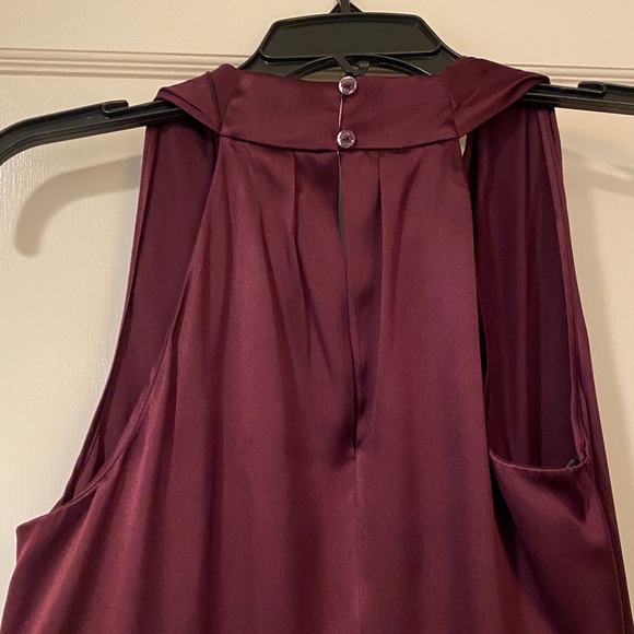 Vince Silk Halter Mini Dress - size XS - Burgundy Wine - Picture 5 of 12